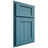 Shiloh Cabinetry Partial Overlay Square Flat Hickory Plain Cut Aqua Door