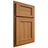 Shiloh Cabinetry Partial Overlay Square Flat Hickory Plain Cut Medium Door