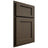 Shiloh Cabinetry Partial Overlay Square Flat Maple Plain Cut Perfect Brown Door