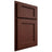 Shiloh Cabinetry Partial Overlay Square Flat Maple Plain Cut Sable Door