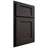 Shiloh Cabinetry Partial Overlay Square Flat Poplar Plain Cut Carbon Door