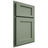 Shiloh Cabinetry Partial Overlay Square Flat Poplar Plain Cut Moss Door