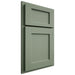 Shiloh Cabinetry Partial Overlay Square Flat Poplar Plain Cut Moss Door
