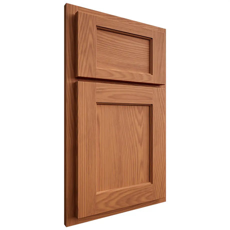 Shiloh Cabinetry Partial Overlay Square Flat Red Oak Plain Cut Harvest Door