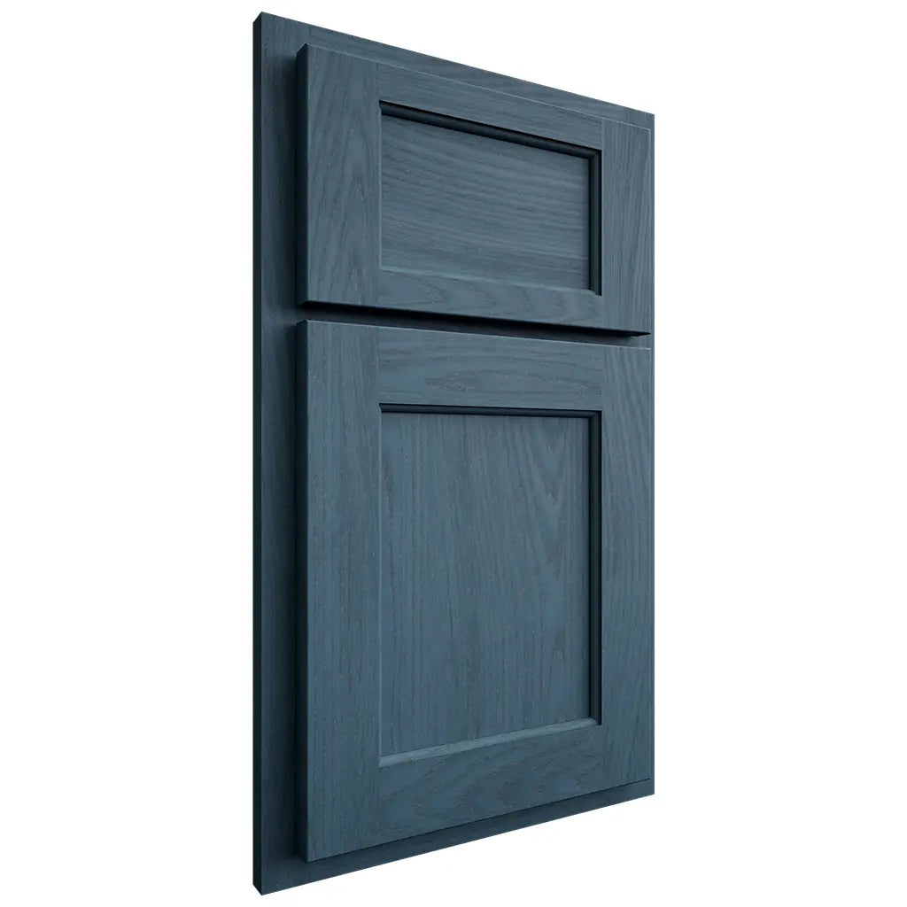 Shiloh Cabinetry Partial Overlay Square Flat Red Oak Plain Cut Hudson Door
