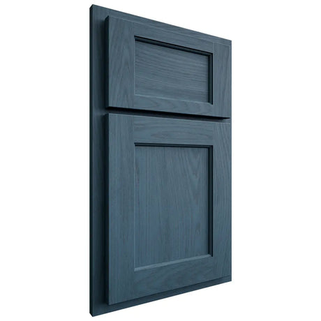 Shiloh Cabinetry Partial Overlay Square Flat Red Oak Plain Cut Hudson Door