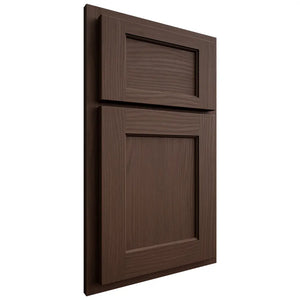 Shiloh Cabinetry Partial Overlay Square Flat White Oak Plain Cut Braun Door