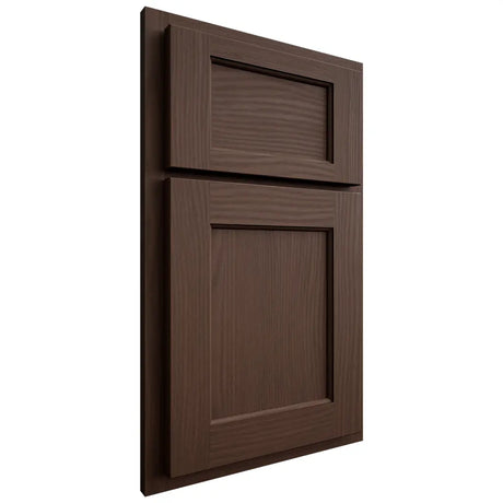 Shiloh Cabinetry Partial Overlay Square Flat White Oak Plain Cut Braun Door