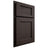 Shiloh Cabinetry Partial Overlay Square Flat White Oak Plain Cut Morel Door