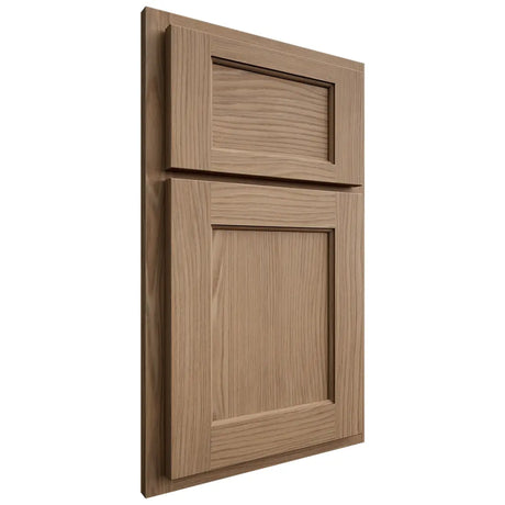 Shiloh Cabinetry Partial Overlay Square Flat White Oak Plain Cut Natural Door