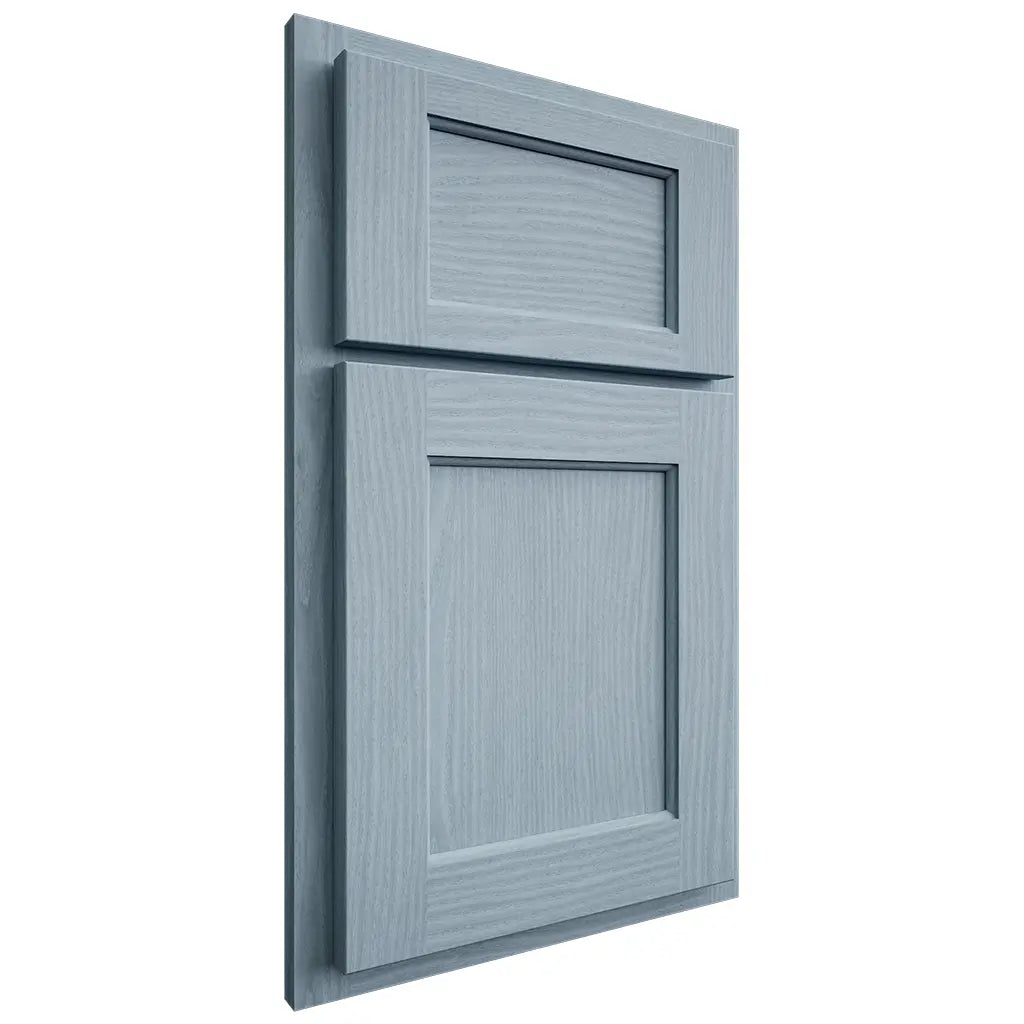 Shiloh Cabinetry Partial Overlay Square Flat White Oak Plain Cut Sky Door