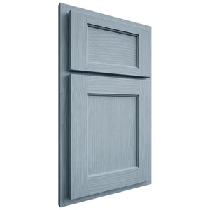 Shiloh Cabinetry Partial Overlay Square Flat White Oak Plain Cut Sky Door