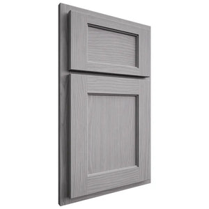 Shiloh Cabinetry Partial Overlay Square Flat White Oak Plain Cut Stratus Door