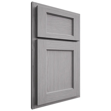 Shiloh Cabinetry Partial Overlay Square Flat White Oak Plain Cut Stratus Door