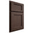 Shiloh Cabinetry Partial Overlay Square Flat White Oak Quarter Sawn Dusk Door