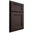 Shiloh Cabinetry Partial Overlay Square Flat White Oak Quarter Sawn Morel Door