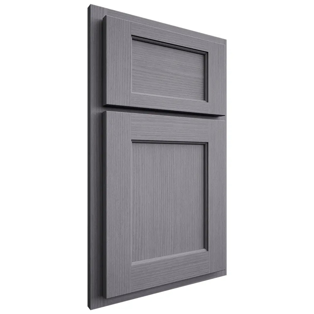Shiloh Cabinetry Partial Overlay Square Flat White Oak Rift Cut Cadet Door