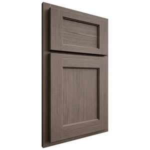 Shiloh Cabinetry Partial Overlay Square Flat White Oak Rift Cut Clay Door