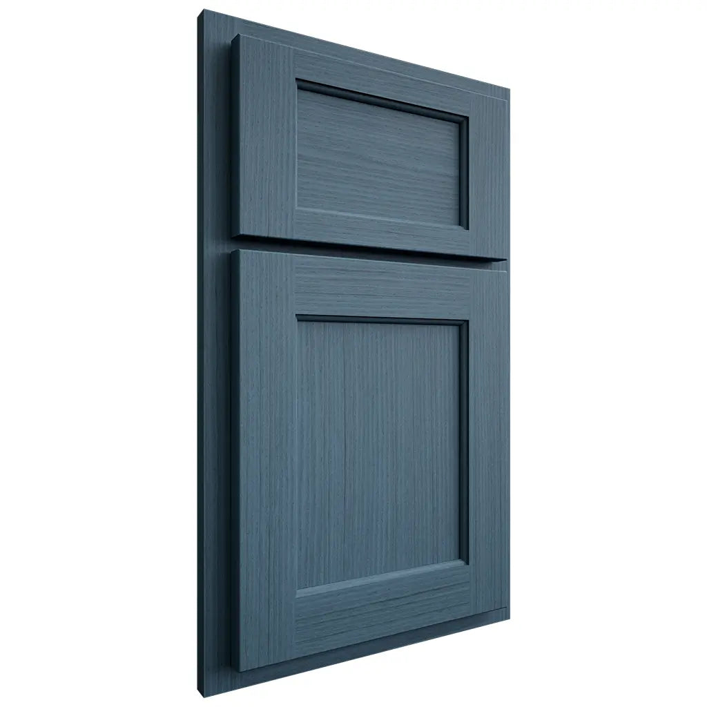 Shiloh Cabinetry Partial Overlay Square Flat White Oak Rift Cut Hudson Door