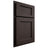 Shiloh Cabinetry Partial Overlay Square Flat White Oak Rift Cut Morel Door