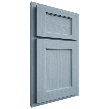Shiloh Cabinetry Partial Overlay Square Flat White Oak Rift Cut Sky Door