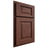 Shiloh Cabinetry Partial Overlay Square Raised Cherry Plain Cut Bourbon Door
