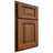 Shiloh Cabinetry Partial Overlay Square Raised Hickory Plain Cut Burnt Sugar Door