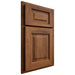 Shiloh Cabinetry Partial Overlay Square Raised Hickory Plain Cut Burnt Sugar Door