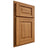 Shiloh Cabinetry Partial Overlay Square Raised Hickory Plain Cut Medium Door