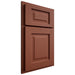 Shiloh Cabinetry Partial Overlay Square Raised Maple Plain Cut Cayenne Door