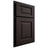 Shiloh Cabinetry Partial Overlay Square Raised Maple Plain Cut Espresso Door