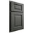 Shiloh Cabinetry Partial Overlay Square Raised Paintable Pewter Green Door