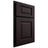 Shiloh Cabinetry Partial Overlay Square Raised Red Oak Plain Cut Espresso Door