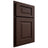 Shiloh Cabinetry Partial Overlay Square Raised Walnut Plain Cut Bison Door