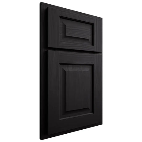 Shiloh Cabinetry Partial Overlay Square Raised White Oak Plain Cut Espresso Door