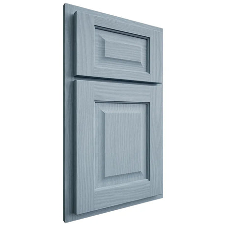 Shiloh Cabinetry Partial Overlay Square Raised White Oak Plain Cut Sky Door