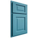 Shiloh Cabinetry Partial Overlay Square Raised White Oak Quarter Sawn Aqua Door