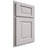 Shiloh Cabinetry Partial Overlay Square Raised White Oak Quarter Sawn Cotton Door