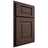 Shiloh Cabinetry Partial Overlay Square Raised White Oak Quarter Sawn Dusk Door