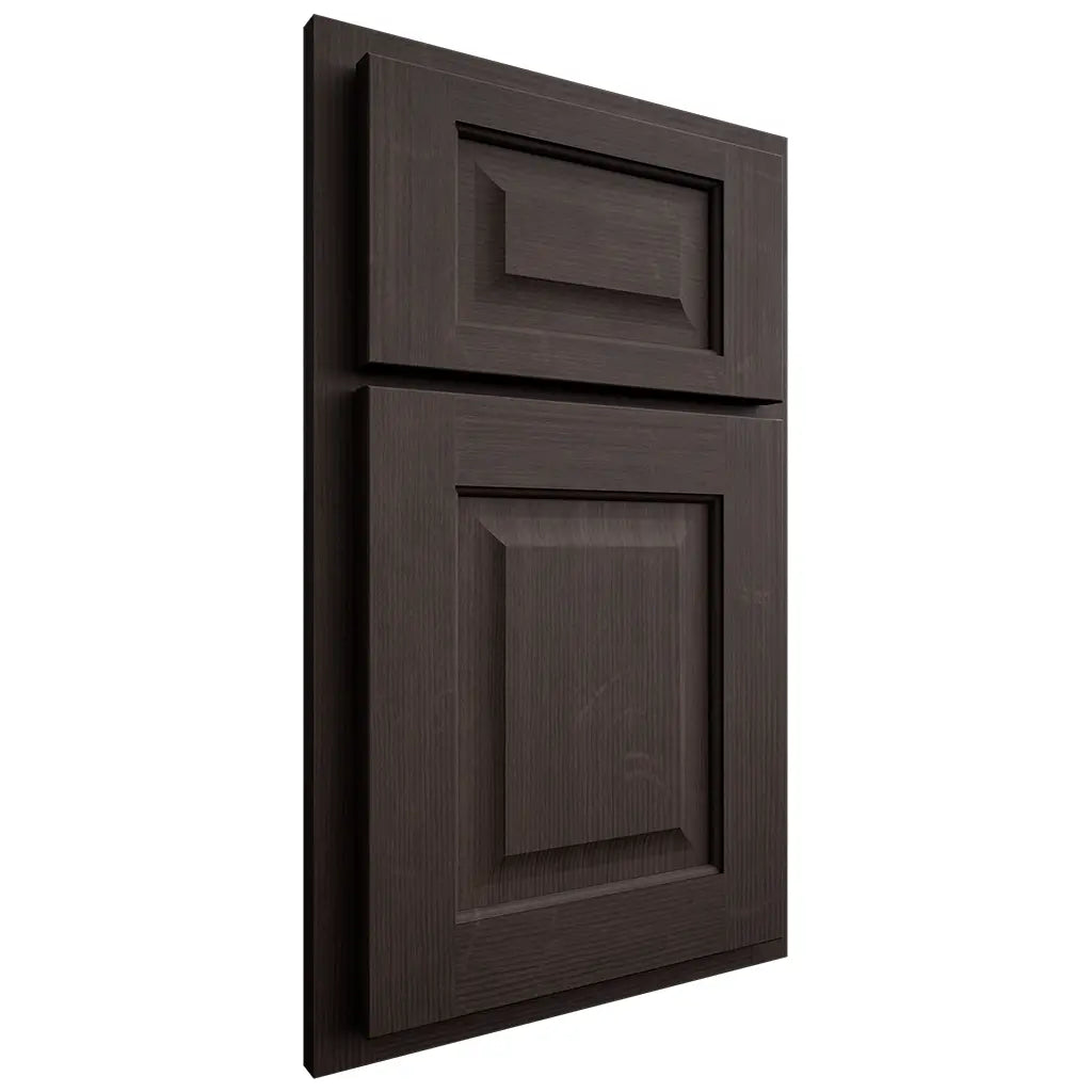 Shiloh Cabinetry Partial Overlay Square Raised White Oak Quarter Sawn Morel Door