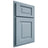 Shiloh Cabinetry Partial Overlay Square Raised White Oak Quarter Sawn Sky Door