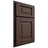 Shiloh Cabinetry Partial Overlay Square Raised White Oak Rift Cut Dusk Door