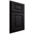 Shiloh Cabinetry Partial Overlay Square Raised White Oak Rift Cut Ink Door