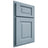 Shiloh Cabinetry Partial Overlay Square Raised White Oak Rift Cut Sky Door