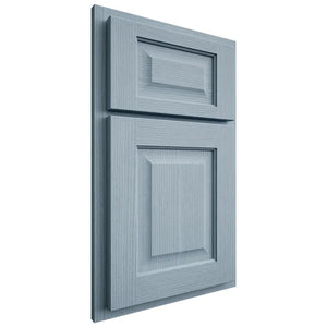 Shiloh Cabinetry Partial Overlay Square Raised White Oak Rift Cut Sky Door
