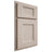 Shiloh Cabinetry Partial Overlay Statesville Alder Plain Cut White Sands Door