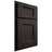 Shiloh Cabinetry Partial Overlay Statesville Maple Plain Cut Espresso Door