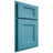 Shiloh Cabinetry Partial Overlay Statesville White Oak Plain Cut Aqua Door