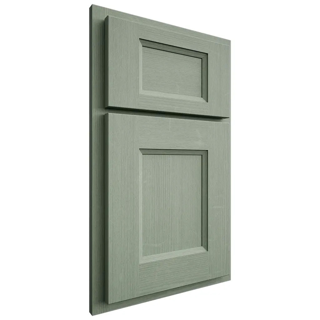 Shiloh Cabinetry Partial Overlay Statesville White Oak Quarter Sawn Moss Door