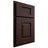 Shiloh Cabinetry Partial Overlay Summit Alder Plain Cut Bistre Door